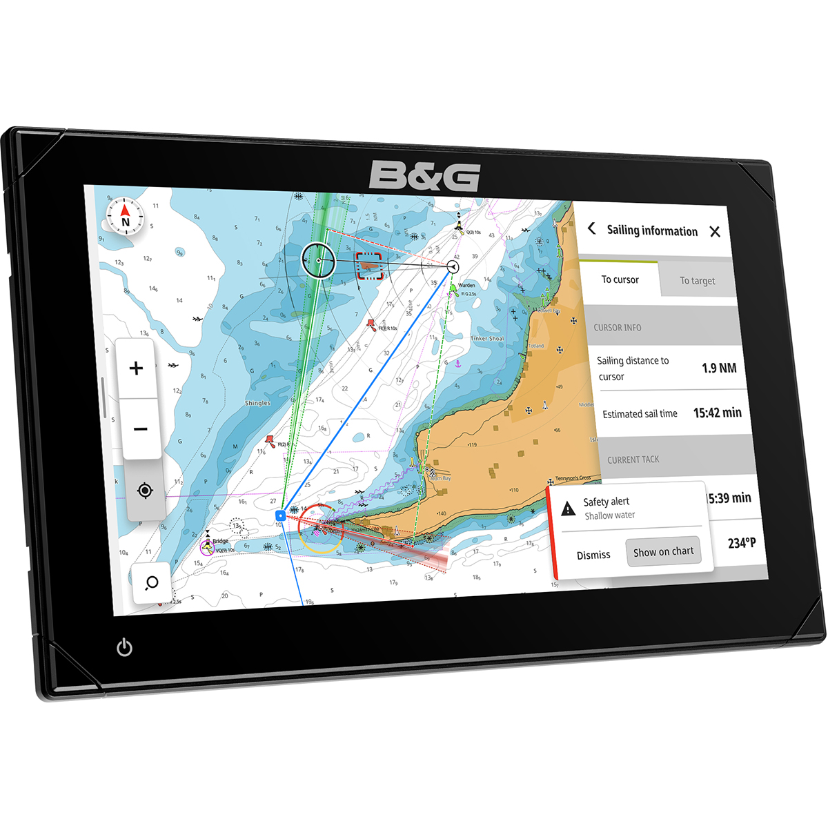 B&G Zeus S 9" kartplotter m/seilfunksjoner og ekkolodd