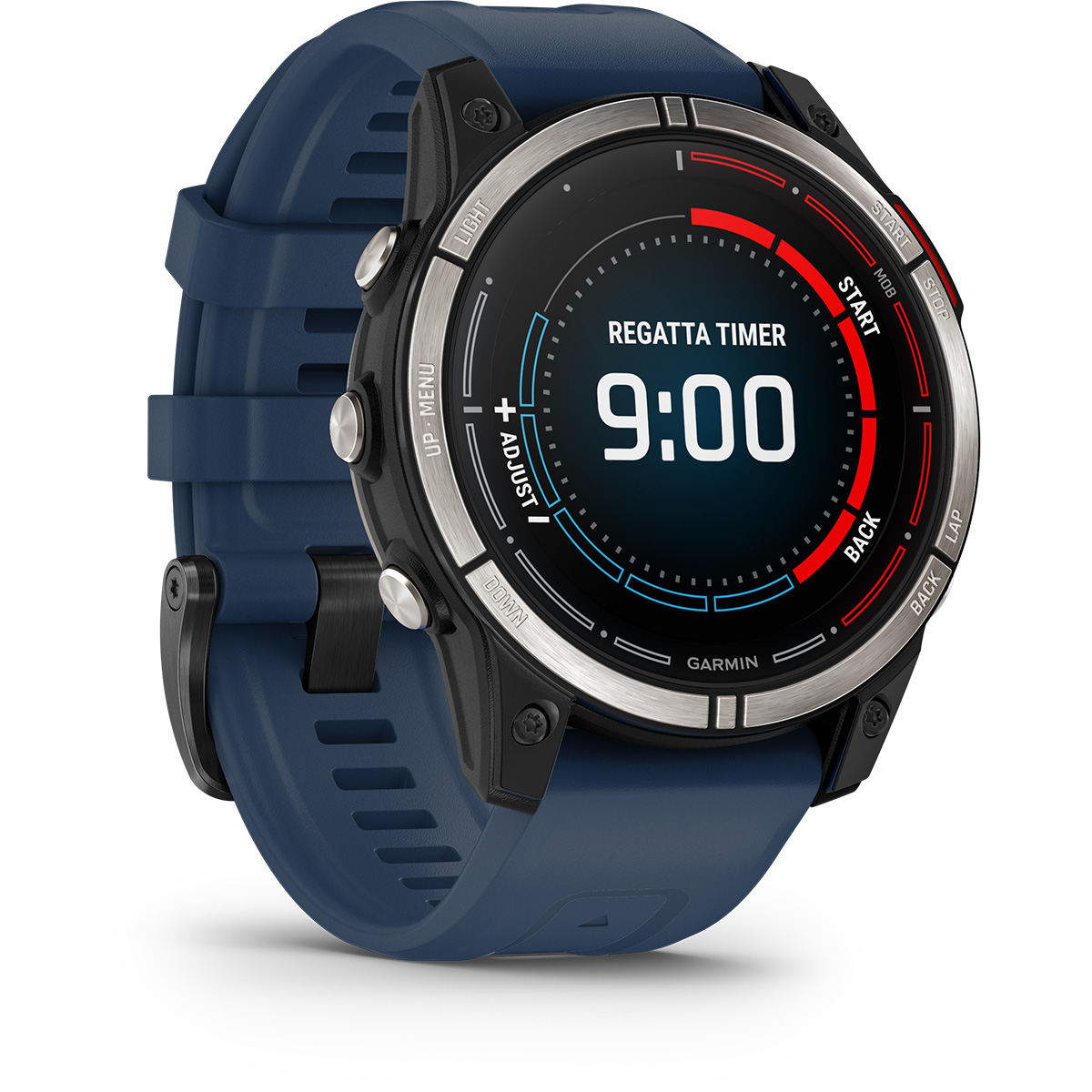 Garmin quatix 7 Sapphire Edition, 47 mm maritim smartklokke med AMOLED-skjerm, multibånd GPS, og silikonrem