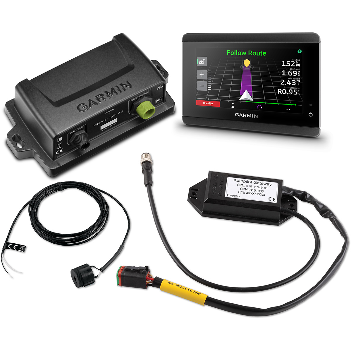 Garmin Reactor 40 autopilot med GHC 50 display for Yamaha Helm Master
