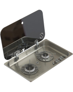 Navy Load Stainless Steel Hob 2 koketopp med 2 bluss og lokk, nedfellbar