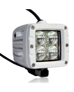 Dekkslyskaster LED 10cm 40W Hvit 12 / 24 Volt