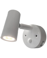 Nautilight Lampett med USB 2A 1W 8-30V Hvit