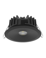 Quick Wholly AG1K 4W LED downlight, sort, Ø78mm/65°/dybde 30,5mm