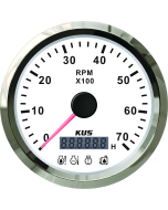 KUS Instruments NMEA2000 turteller Ø85mm (hvit/rustfri)