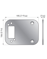 Quick monteringsplate for BL3 kjettingvinsj