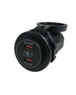 Pro Supply USB-uttak 2xUSB-C, sort, 8-32V 60W