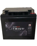 Skanbatt Litium LiFePo4 12V batteri 50Ah med Bluetooth og 50A BMS