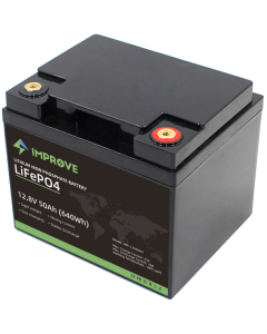 Improve Lithium BT 12V LiFePO4 batteri 50Ah med 50A BMS