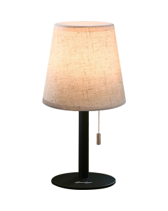 Homeline Bordlampe med stålfot, beige skjerm
