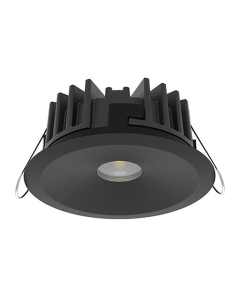 Quick Wholly AG1K 4W LED downlight, sort, Ø78mm/65°/dybde 30,5mm