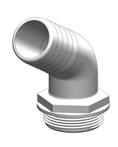 Trudesign 120° slangekobling til 3-veis ventil 1 1/2" (38mm)