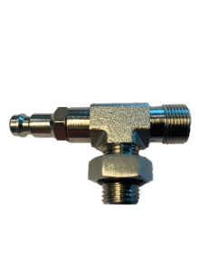 Multisteer T-stykke sylinder med lufting, for hydraulisk styring