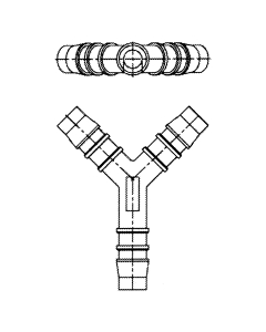 Forgreningsstykke med Y-form 13mm