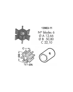 Osculati Impeller 106 Volvo Penta, Perkins, Jabsco, Yanmar, Johnson Pump 1028B