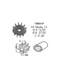 Osculati Impeller 107 Volvo Penta, Bukh, Perkins, Yanmar, Johnson Pump 1027B