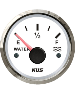 KUS Instruments NMEA2000 vanntankmåler Ø52mm (hvit/rustfri)