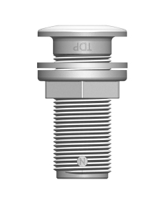 Trudesign 1 1/4" (32mm) utenpåliggende skroggjennomføring i kompositt (hvit)