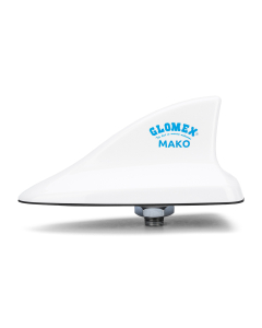 Glomex RA130 Mako VHF-antenne, 12 nm rekkevidde, hvit