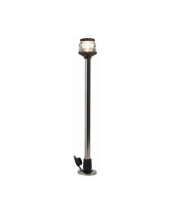 Lanternemast 1m, avtagbar horisontal, rustfritt stål AISI 316