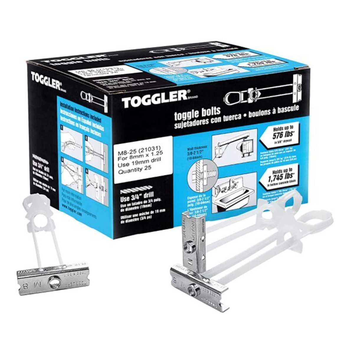 Toggler Snaptoggle HeavyDuty Toggle Bolt M8 A2 304AISI Seatronic