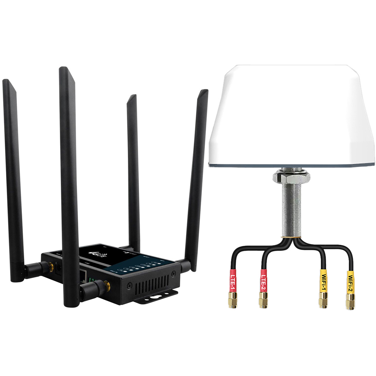 LTC Mobil 4G router med ekstern antenne 12/24/220 Volt