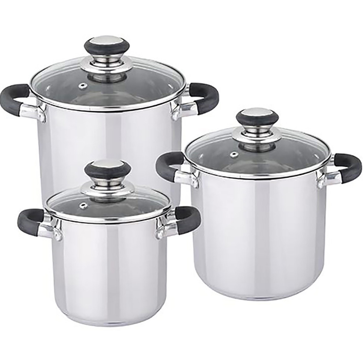 Grytesett 6 deler rustfritt